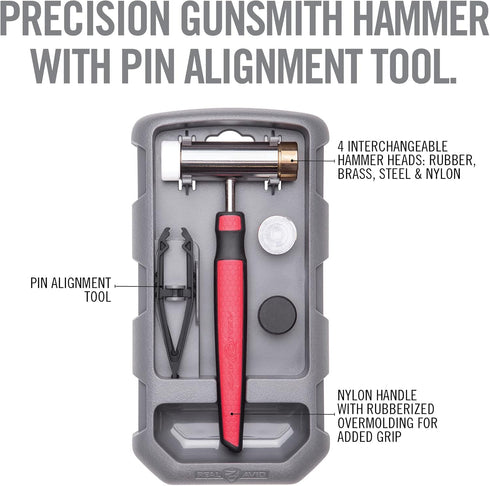 Real Avid Hammer Set with Pin Alignment Tool for Gunsmithing, 4 in 1 Hammer Tool Set