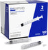 BH Supplies 3ml Luer Slip Tip Syringe with Caps, Sterile, Individually Wrapped, 100 Syringes