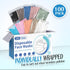 100 Pack 4 Disposable Face Mask For Adults - Travel Essentials, Individually Wrapped, Ply Protection,Safety Masks