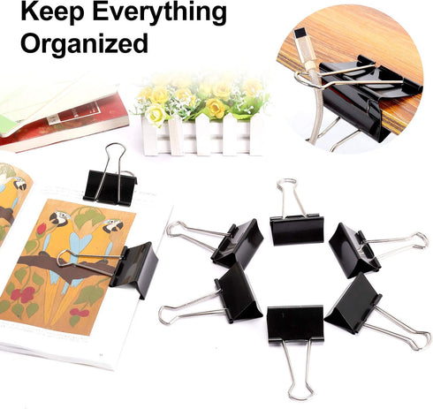 Extra Large Binder Clips, 2.4 Inch Length, 8 Pcs for Office Use