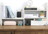 MyGift Adjustable Whitewashed Solid Wood Desktop Storage Organizer, Display Shelf Book Rack for Office Desk