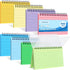 Tecmisse 400PCS Index Cards 4x6, Spiral Ruled Colorful Flash Cards with Waterproof