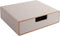 Stackable PU Leather Drawer Organizer, Handmade Classic Desk Caddy for Home Office, Sort A4 Paper, Beige, 13.1x10x3.7in