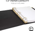 Samsill Classic Collection Executive Presentation 3 Ring Binder/Portfolio Binder, 1.5 Inch Binder, Brass Round Ring (Holds 325 Sheets), Black by Samsill