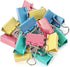 ZZTX Large Binder Clips, Assorted Color Paper Clamps, 1.6 Inches, 24 Pieces