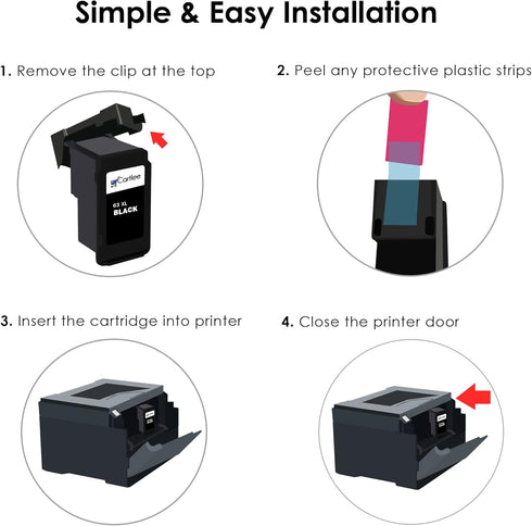 Cartlee Remanufactured Ink Cartridges Combo Pack for HP 61 Ink Cartridge - Replacement for HP 61 Envy 4500 (1 Color).