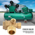 Check Valve for Air Compressor, 3-Port Brass Male Threaded Check Valve, Tube Connector Tool