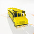Pop Up School Bus Card - 3D Greeting Card for Happy Birthday, Congratulations, New School Year Gift