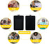 Badge Holder with Detachable Lanyard, Vertical PU Leather ID Holder with Clear ID Window & Card Slot (Black)
