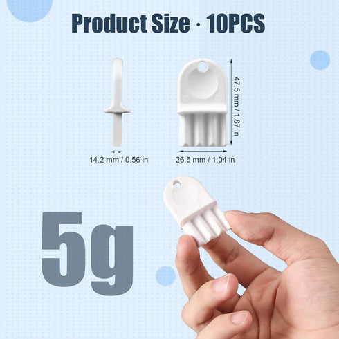 PEUTIER 10pcs Toilet Paper Dispenser Key, Universal Paper Towel Dispenser Key Replacement Tissue Dispenser Key Hard