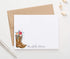 Set, Cowboy Boots Personalized Stationery for Women, Personalized FLAT OR FOLDED Note Cards with Envelopes TEXAS