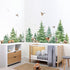 decalmile Large Watercolor Pine Tree Animals Wall Stickers Woodland Forest Tree Fox Deer Bear Wall Decals Baby Nursery