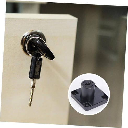 2 Mailbox 19mm 32mm Vaguelly Office File Cabinet Cam Lock with Keys, Zinc Alloy and Drawer Lock, Black Diameter Length