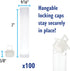 The Beadsmith Clear Plastic Tubes, 3-Inch Round with Hanging Caps, Bag of 100 for Beads & Storage