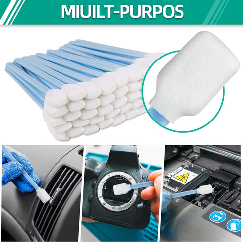 Multi-Purpose Foam Cleaning Swabs Kit, Lint Free Foam Tip Swab for Camera, Gun, Optical Equipment (300PCS)