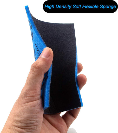 500-2000 Grit Sanding Sponge 8 Pads - 4.5" x 5.5" Ultra Fine Hand Sanding Sponges for Drywall, Metal, Wood