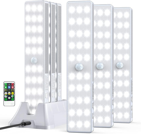 LED Closet Light with Charging Station, 6 Pcs 30LEDs 8'' Dimmer Rechargeable
