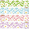 Whaline 131.2ft Retro Groovy Bulletin Board Borders, Green Blue Pink Purple Checkered Flower Trim for School Decor