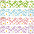 Whaline 131.2ft Retro Groovy Bulletin Board Borders, Green Blue Pink Purple Checkered Flower Trim for School Decor