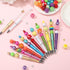 Cholemy 24 Sets Plastic Beadable Pens, Assorted Bead Pens with Multicolor Bubblegum and Crystal Spacer Beads