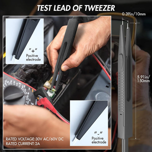 Electrical Multimeter Test Leads Set with Alligator Clips, Test Hook, Probes, Professional Kit 1000V 10A