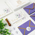 50 Pack 4 6 Inch JarThenaAMCS Greenery Floral Thank You Cards Boxed Purple Flower Greeting Cards with Envelope Sticker