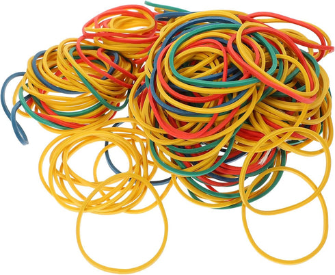 NUOBESTY 2 Boxes Rubber Bands, Office Supplies Elastic Stretchable Bands for Home and School