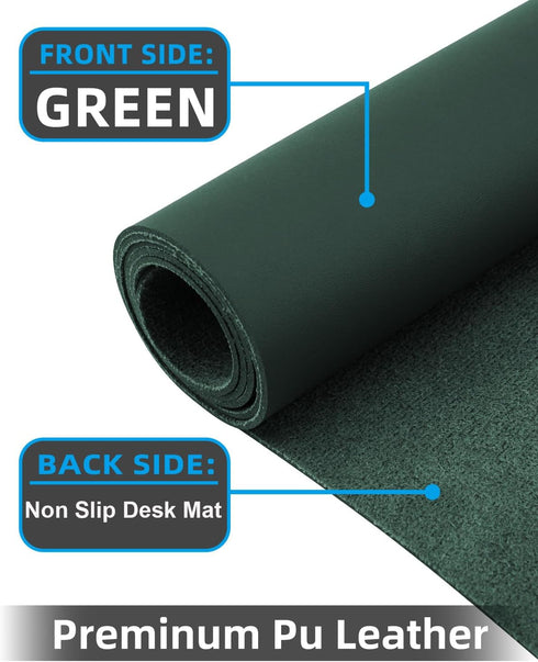 Office/Home(23.6"x13.8",Dark Leather Desk Pad Protector,Desk Cover mat,Office Desk mat,Laptop Mat for Desk, Non-Slip