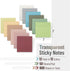 Mr. Pen Sticky Notes, 3”x3”, 12 Pads, Transparent Self-Stick Note Pads, Colorful Sticky Notes Bulk