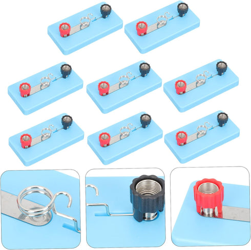 JUMPLAWN 8pcs Bulb Physics Experiment Lamp Holders Science Kit DIY Light Socket Electromagnet Kit Circuit Components