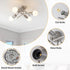 4-Light E26 Bulb WILON Semi Flush Mount Ceiling Light Fixture, Modern Flush Mount Ceiling Lights, Brushed Nickel