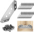 Sissinda 20Pcs Universal Stainless Steel Furniture Corner Connector, Angle Corner Bracket with Screws,
