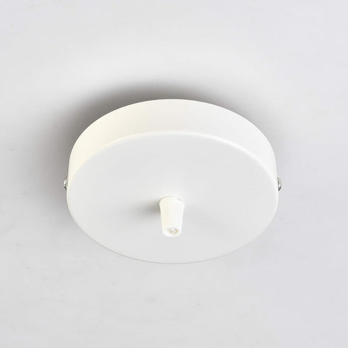 1-Port 4.7in (120mm) (BA-C101W) BRIGHTTIA White Ceiling Canopy with Nylon Cord Grip - Plug-in Pendant to Hardwire