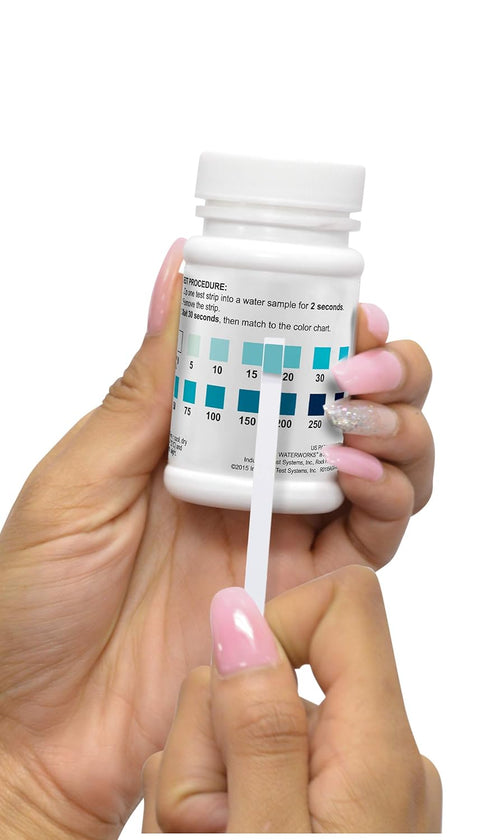 Industrial Test Systems WaterWorks 480064 Iodine Test Strip, 0-300ppm Range, 32 Second Test Time, Bottle of 50