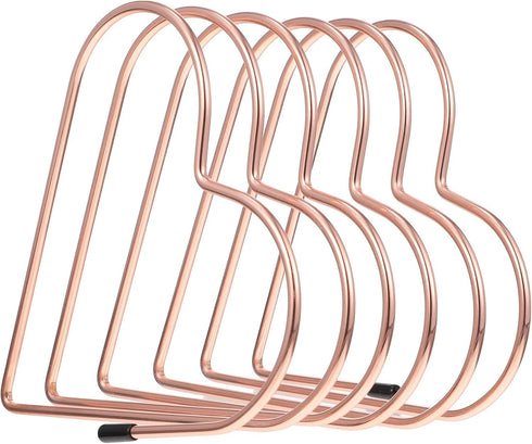 Abaodam Retractable Metal Bookend Desk Organizer Rose Gold Heart Design Multi-Function Office