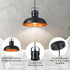 10.5 Inch 71'' 1 Pack Industrial Pendant Light, Farmhouse Small Black and Gold Chandelier, Vintage Hanging Light