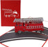 PopLife Fire Engine 3D Pop Up Card - Happy Anniversary, Birthday, Retirement Gift for Dad, Son, Brother, Grandfather,