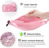 pack all Water-resistant Material Zipper Pouch, Mesh Zipper Bags for Storage, Travel, Office (Pink, Small)