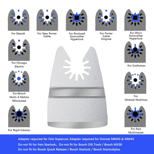 14pcs Oscillating Scraper Blades, 2 Inch Universal Tool Blades for Carpet Tile Adhesives