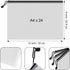 Mesh Zipper Pouch Bags, 24 Pcs Clear A4 Waterproof Document Bags for School Office Organizing Storage