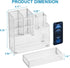 Marbrasse Mesh Pen Holder for Desk, Multi-Functional Organizer with Drawer for Office Art Supplies, White