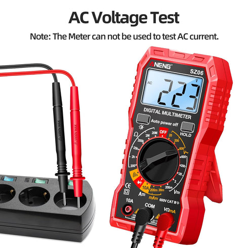 ANENG Digital Multimeter Tester, Measures AC/DC Voltage, DC Current Ohm Amp Meter, Professional Multimetro