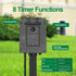 Tiffcofio 100FT 6FT 6 Outdoor Power Stake Timer, Remote Control, Dusk to Dawn Christmas Light Timer, Extension Cord