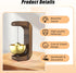 Magnetic Shopkeepers Bell for Door Opening Decorative Wooden Chime with Brass Bell,Easy Magnetic Mount