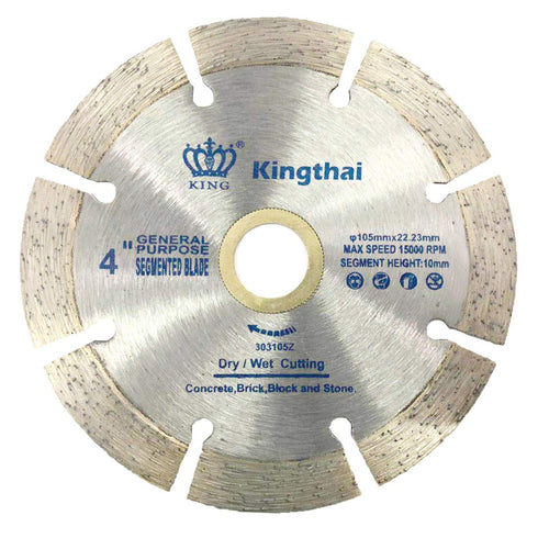 4 Inch Wet Dry Segmented Cutting Concrete Diamond Saw Blade for Masonry with 7/8-5/8 Inch Arbor