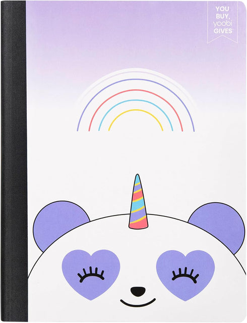 Yoobi 1-Subject 7.5 x 9.75 Composition Notebook Set, 3-Pack of Kids College Ruled Notebooks, 100 Sheets Each