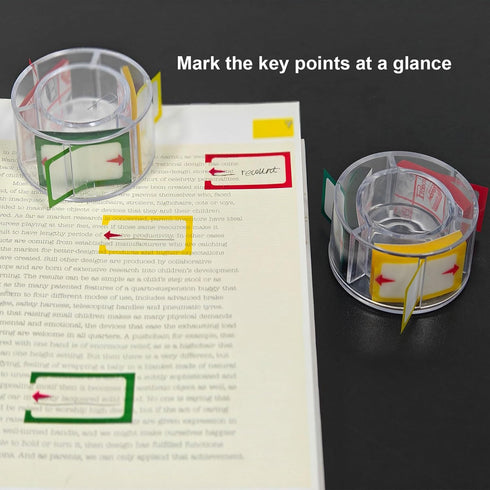 Extractable PET Arrow Clear Sticky Notes, Page Tabs, Sticky Tabs for Annotated Book Page Markers and Document Bookmarks