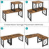 ELITEROO Wood Desktop Shelf, 2 Tier Adjustable Small Bookshelf Organizer, Freestanding Stackable Desk Stand, Rustic