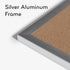 U Brands Cork Bulletin Board, 35"x23", Silver Aluminum Frame, Industrial Grade Surface