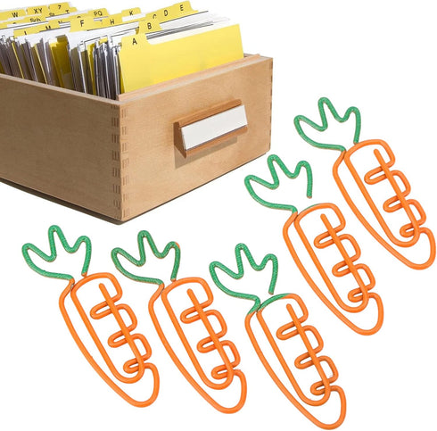Paper Clip, 100 Pcs Metal Carrot Shaped Paperclips, Office Supply Accessories